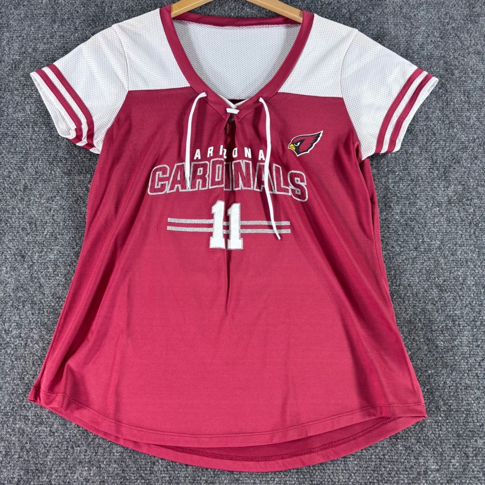 NFL Arizona Cardinals Red and White Short Sleeve Tee